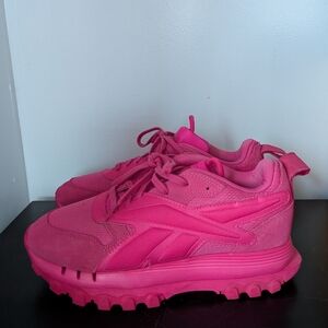 Reebok x‎ Cardi B Sneakers Womens 9.5 Pink Chunky Trail Lug Sole Athletic Shoes